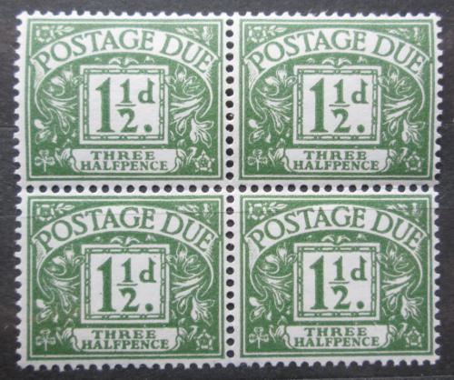 Poštové známky Ve¾ká Británia 1960 Doplatná ètyøblok Mi# 57 Kat 12€