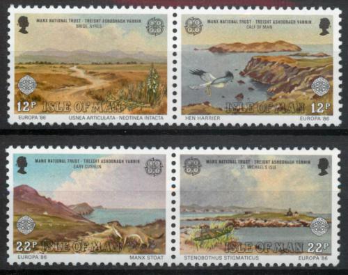 Poštové známky Ostrov Man 1986 Európa CEPT, ochrana pøírody Mi# 307-10