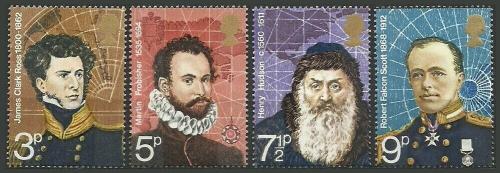 Poštové známky Ve¾ká Británia 1972 Polární badatelé Mi# 590-93