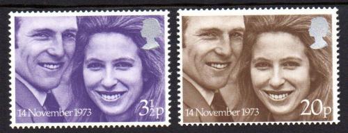 Poštové známky Ve¾ká Británia 1973 Krá¾ovská svadba Mi# 637-38
