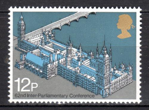 Potov znmka Vek Britnia 1975 Budova parlamentu ve Westminsteru Mi# 686 - zvi obrzok