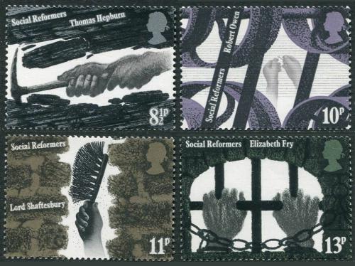 Poštové známky Ve¾ká Británia 1976 Sociální reformy Mi# 706-09