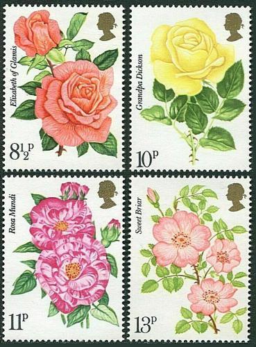 Poštové známky Ve¾ká Británia 1976 Rùže Mi# 711-14