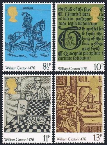 Poštové známky Ve¾ká Británia 1976 Knihtisk, 500. výroèie Mi# 719-22