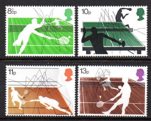 Poštové známky Ve¾ká Británia 1977 Tenis, Wimbledon Mi# 727-30
