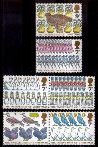 Poštové známky Ve¾ká Británia 1977 Vianoce Mi# 750-55