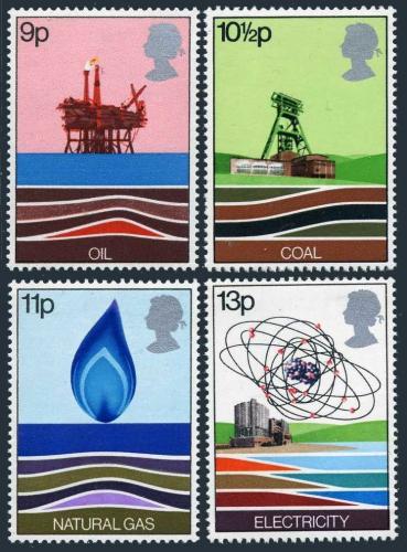Poštové známky Ve¾ká Británia 1978 Energetické zdroje Mi# 756-59
