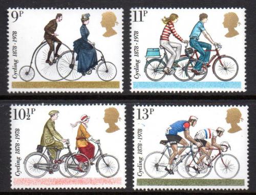 Poštové známky Ve¾ká Británia 1978 Dìjiny cyklistiky Mi# 773-76