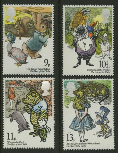 Poštové známky Ve¾ká Británia 1979 Ilustrace z dìtských knih Mi# 797-800