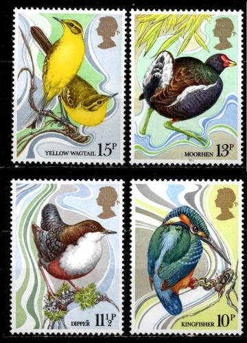Poštové známky Ve¾ká Británia 1980 Vtáci Mi# 817-20