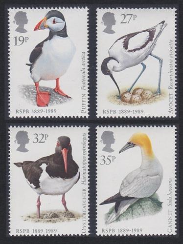 Poštové známky Ve¾ká Británia 1989 Vtáci Mi# 1185-88 Kat 5€