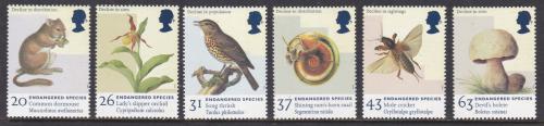 Poštové známky Ve¾ká Británia 1998 Ochrana pøírody Mi# 1723-28 Kat 7.50€