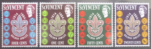 Poštové známky Svätý Vincent 1964 Skauting Mi# 195-98