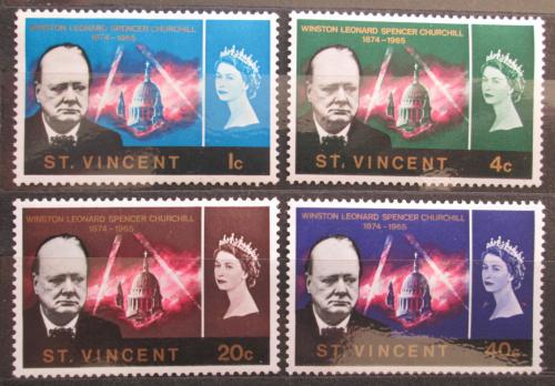 Poštové známky Svätý Vincent 1966 Winston Churchill Mi# 220-23 Kat 5.50€