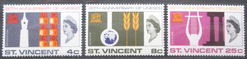 Poštové známky Svätý Vincent 1967 UNESCO, 20. výroèie Mi# 228-30 Kat 5€