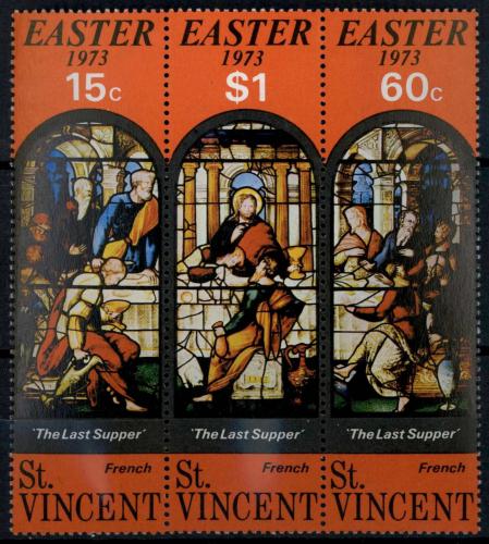 Poštové známky Svätý Vincent 1973 Ve¾ká noc Mi# 329-31