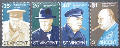 Poštové známky Svätý Vincent 1974 Winston Churchill Mi# 365-68