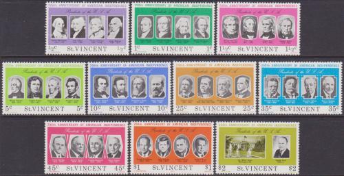 Poštové známky Svätý Vincent 1975 Ameriètí prezidenti Mi# 411-20