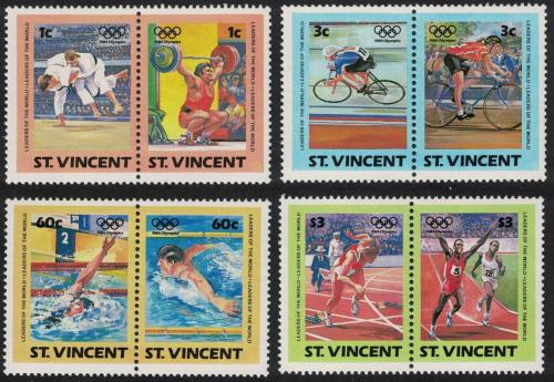 Poštové známky Svätý Vincent 1984 LOH Los Angeles Mi# 748-55