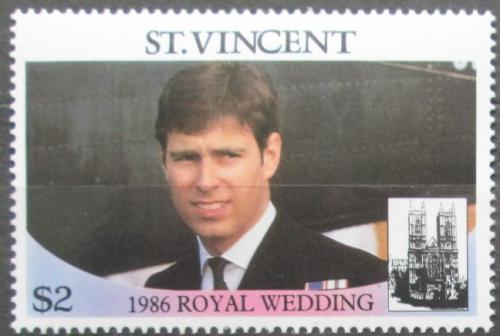Poštová známka Svätý Vincent 1986 Princ Andrew Mi# 972