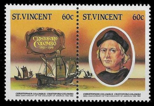 Poštové známky Svätý Vincent 1986 Krištof Kolumbus Mi# 909-10