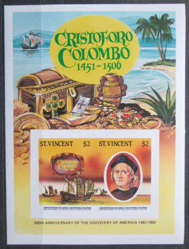Poštové známky Svätý Vincent 1986 Krištof Kolumbus neperf. Mi# N/N