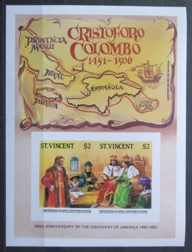 Poštové známky Svätý Vincent 1986 Krištof Kolumbus neperf. Mi# N/N
