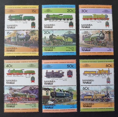 Poštové známky Tuvalu Nanumea 1984 Lokomotívy Mi# 1-12 Kat 9€