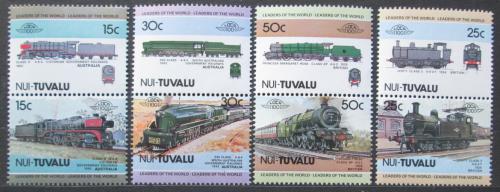 Poštové známky Tuvalu Nui 1984 Lokomotívy Mi# 1-8