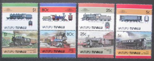 Poštové známky Tuvalu Vaitupu 1985 Lokomotívy Mi# 75-82