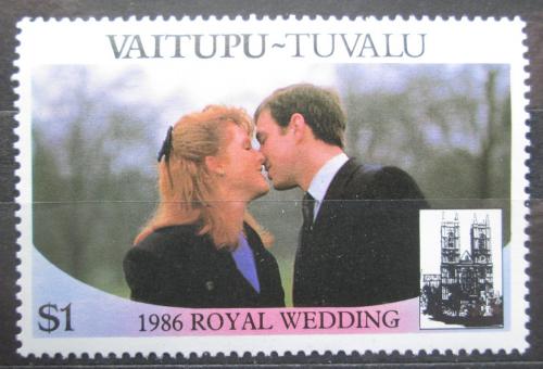 Poštová známka Tuvalu Vaitupu 1986 Princ Andrew a Sarah Ferguson Mi# 91