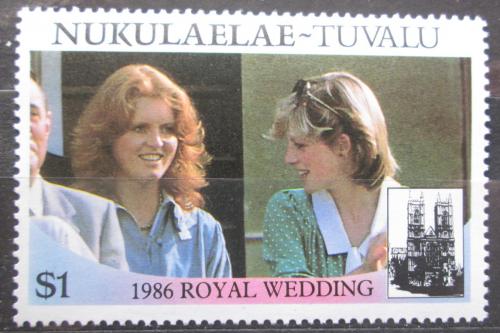 Poštová známka Tuvalu Nukulaelae 1986 Sarah Ferguson a princezna Diana Mi# 98