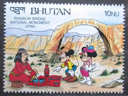 Poštová známka Bhútán 1991 Disney, Rainbow Bridge National Monument Mi# 1389