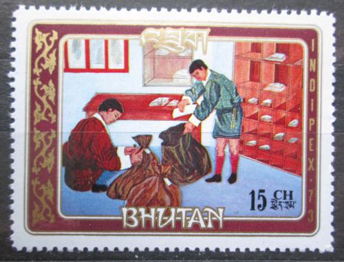 Poštová známka Bhútán 1973 Poštovní služby Mi# 577