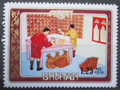 Poštová známka Bhútán 1973 Poštovní služby Mi# 579