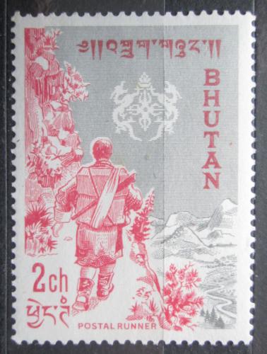 Poštová známka Bhútán 1962 Listonoš Mi# 5