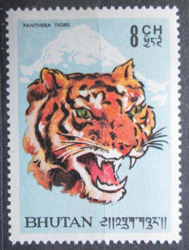Poštová známka Bhútán 1966 Tiger Mi# 75 A