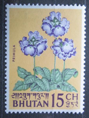 Poštová známka Bhútán 1965 Pivoòka žlutá Mi# 52
