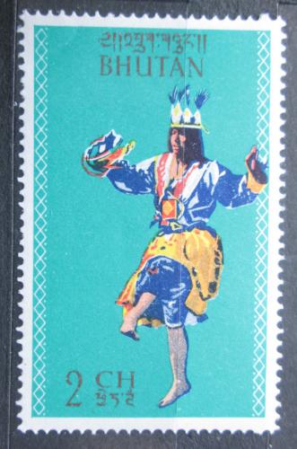 Poštová známka Bhútán 1964 Taneèník Mi# 22