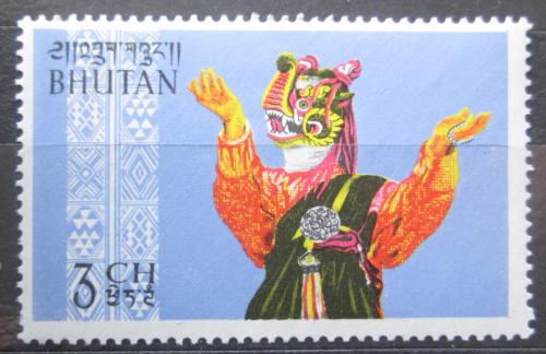Poštová známka Bhútán 1964 Taneèník Mi# 23