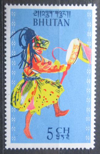 Poštová známka Bhútán 1964 Taneèník Mi# 24