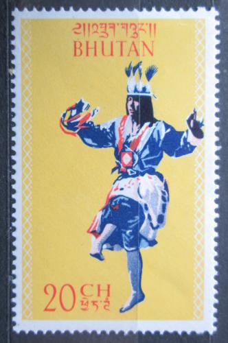 Poštová známka Bhútán 1964 Taneèník Mi# 25