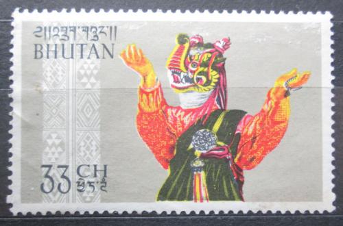 Poštová známka Bhútán 1964 Taneèník Mi# 26