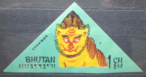 Poštová známka Bhútán 1966 Yetti neperf. Mi# 95 B