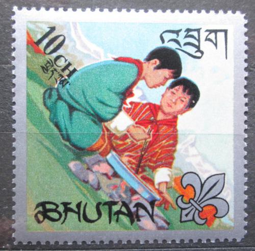 Poštová známka Bhútán 1967 Skauti Mi# 144 A