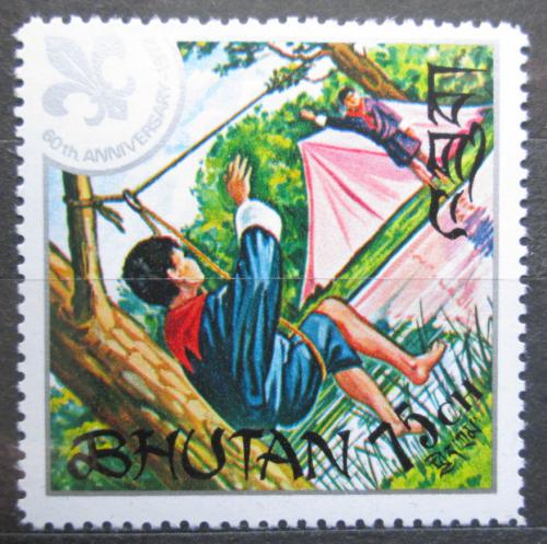 Poštová známka Bhútán 1971 Skauti Mi# 483