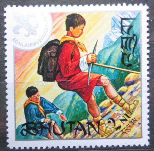 Poštová známka Bhútán 1971 Skauti Mi# 484