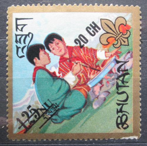 Poštová známka Bhútán 1970 Skauti pretlaè Mi# 398 Kat 4€