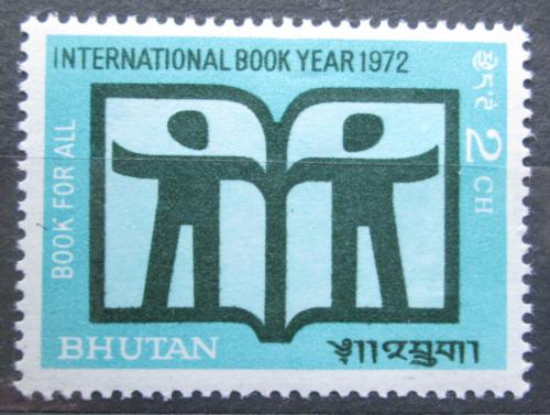Poštová známka Bhútán 1972 Medzinárodný rok knihy Mi# 510