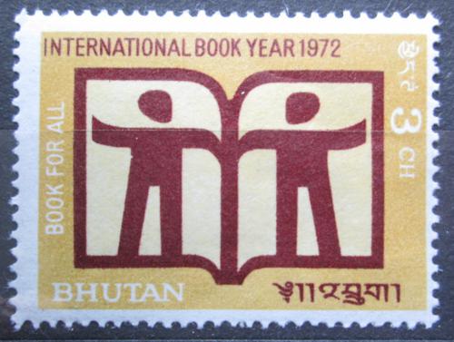 Poštová známka Bhútán 1972 Medzinárodný rok knihy Mi# 511